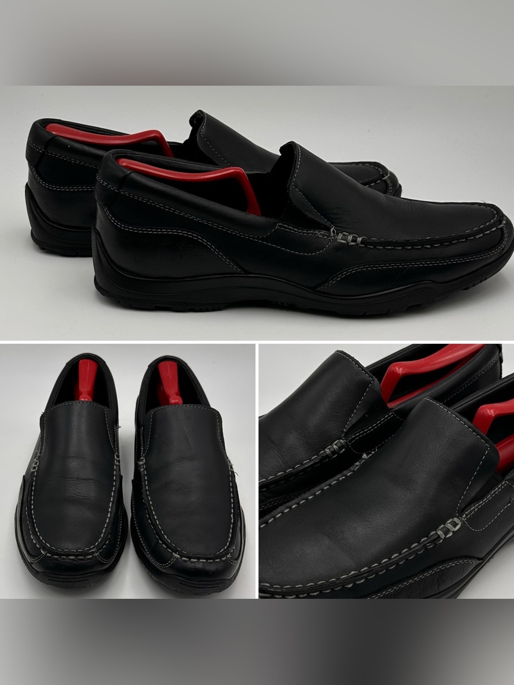 COLE HAAN HUGHES GRAND OS VENETIAN LOAFERS MENS SZ 10 BLACK COMFORT MOC SHOES